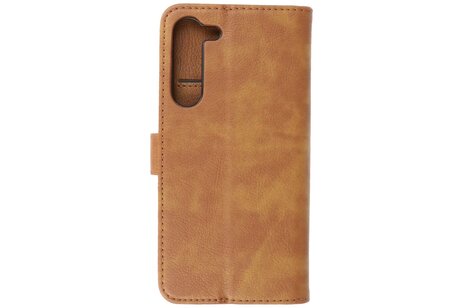 BAOHU Zakelijke Book Case Telefoonhoesje - Portemonnee Hoesje - Geschikt voor de Samsung Galaxy A25 - Bruin