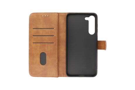 BAOHU Zakelijke Book Case Telefoonhoesje - Portemonnee Hoesje - Geschikt voor de Samsung Galaxy A25 - Bruin