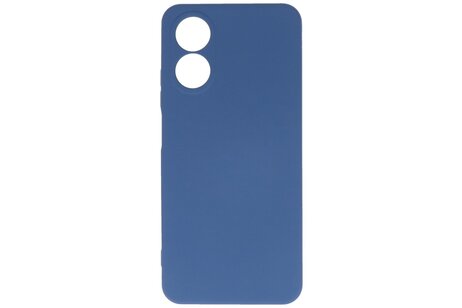 Hoesje Geschikt voor de OPPO A18 - Fashion Backcover Hoesje - Colorful Telefoonhoesje - Navy