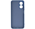 Hoesje Geschikt voor de OPPO A18 - Fashion Backcover Hoesje - Colorful Telefoonhoesje - Navy