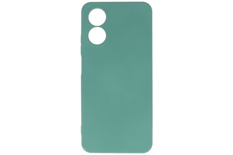 BAOHU Hoesje Geschikt voor de OPPO A18 - Fashion Backcover Hoesje - Colorful Telefoonhoesje - Donker Groen