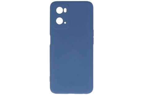 BAOHU Hoesje Geschikt voor de OPPO A76 - Fashion Backcover Hoesje - Colorful Telefoonhoesje - Navy
