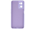 Hoesje Geschikt voor de OPPO A76 - Fashion Backcover Hoesje - Colorful Telefoonhoesje - Paars