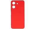 BAOHU Hoesje Geschikt voor de Xiaomi Redmi 13C 4G - Fashion Backcover Hoesje - Colorful Telefoonhoesje - Rood