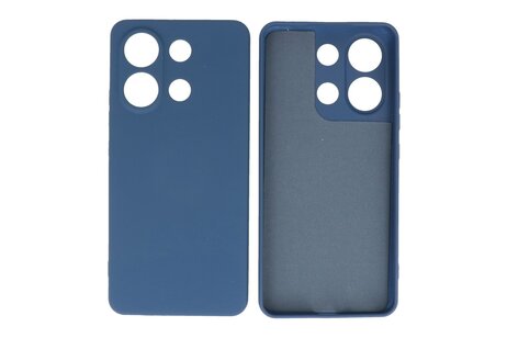 BAOHU Hoesje Geschikt voor de Xiaomi Redmi Note 13 4G - Fashion Backcover Hoesje - Colorful Telefoonhoesje - Navy