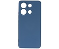 BAOHU Hoesje Geschikt voor de Xiaomi Redmi Note 13 4G - Fashion Backcover Hoesje - Colorful Telefoonhoesje - Navy