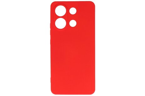 BAOHU Hoesje Geschikt voor de Xiaomi Redmi Note 13 4G - Fashion Backcover Hoesje - Colorful Telefoonhoesje - Rood