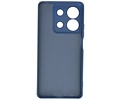 BAOHU Hoesje Geschikt voor de Xiaomi Redmi Note 13 5G - Fashion Backcover Hoesje - Colorful Telefoonhoesje - Navy