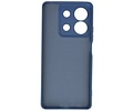 Hoesje Geschikt voor de Xiaomi Redmi Note 13 5G - Fashion Backcover Hoesje - Colorful Telefoonhoesje - Navy