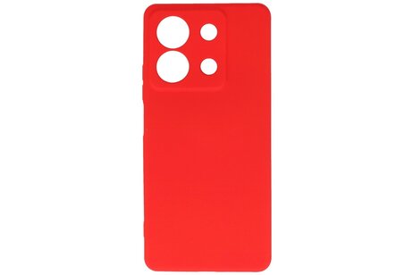 BAOHU Hoesje Geschikt voor de Xiaomi Redmi Note 13 5G - Fashion Backcover Hoesje - Colorful Telefoonhoesje - Rood