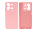 BAOHU Hoesje Geschikt voor de Xiaomi Redmi Note 13 5G - Fashion Backcover Hoesje - Colorful Telefoonhoesje - Roze