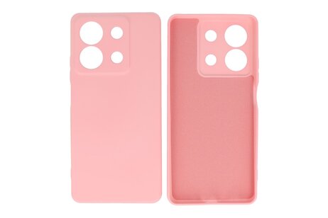 BAOHU Hoesje Geschikt voor de Xiaomi Redmi Note 13 5G - Fashion Backcover Hoesje - Colorful Telefoonhoesje - Roze