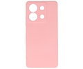 BAOHU Hoesje Geschikt voor de Xiaomi Redmi Note 13 5G - Fashion Backcover Hoesje - Colorful Telefoonhoesje - Roze