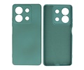 Hoesje Geschikt voor de Xiaomi Redmi Note 13 5G - Fashion Backcover Hoesje - Colorful Telefoonhoesje - Donker Groen