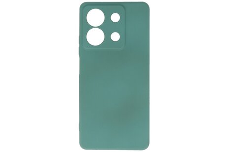 BAOHU Hoesje Geschikt voor de Xiaomi Redmi Note 13 5G - Fashion Backcover Hoesje - Colorful Telefoonhoesje - Donker Groen