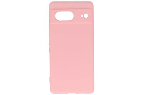BAOHU Hoesje Geschikt voor de Google Pixel 7 - Fashion Backcover Hoesje - Colorful Telefoonhoesje - Roze
