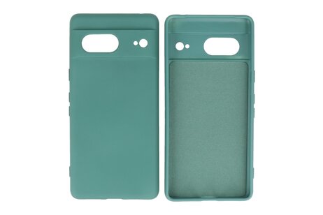 BAOHU Hoesje Geschikt voor de Google Pixel 7 - Fashion Backcover Hoesje - Colorful Telefoonhoesje - Donker Groen