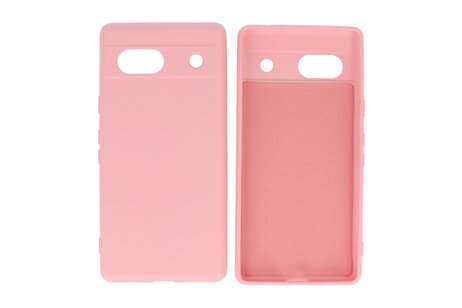BAOHU Hoesje Geschikt voor de Google Pixel 7A - Fashion Backcover Hoesje - Colorful Telefoonhoesje - Roze