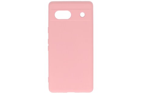 BAOHU Hoesje Geschikt voor de Google Pixel 7A - Fashion Backcover Hoesje - Colorful Telefoonhoesje - Roze