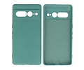 BAOHU Hoesje Geschikt voor de Google Pixel 7 Pro - Fashion Backcover Hoesje - Colorful Telefoonhoesje - Donker Groen