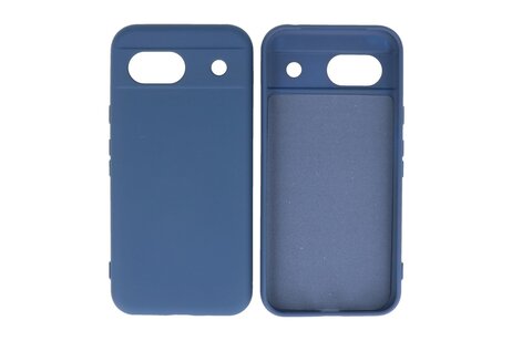 BAOHU Hoesje Geschikt voor de Google Pixel 8A - Fashion Backcover Hoesje - Colorful Telefoonhoesje - Navy