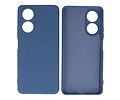 BAOHU Hoesje Geschikt voor de OPPO A58 4G - Fashion Backcover Hoesje - Colorful Telefoonhoesje - Navy