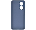 BAOHU Hoesje Geschikt voor de OPPO A58 4G - Fashion Backcover Hoesje - Colorful Telefoonhoesje - Navy