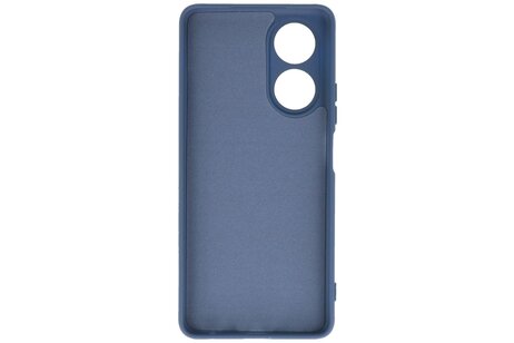 Hoesje Geschikt voor de OPPO A58 4G - Fashion Backcover Hoesje - Colorful Telefoonhoesje - Navy