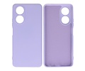 BAOHU Hoesje Geschikt voor de OPPO A58 4G - Fashion Backcover Hoesje - Colorful Telefoonhoesje - Paars