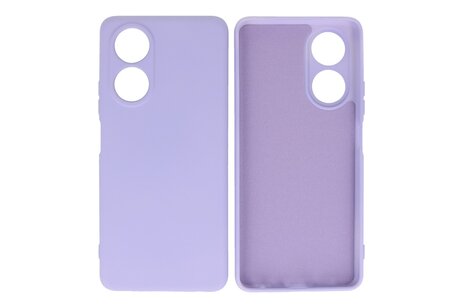 BAOHU Hoesje Geschikt voor de OPPO A58 4G - Fashion Backcover Hoesje - Colorful Telefoonhoesje - Paars