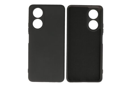 BAOHU Hoesje Geschikt voor de OPPO A78 4G - Fashion Backcover Hoesje - Colorful Telefoonhoesje - Zwart