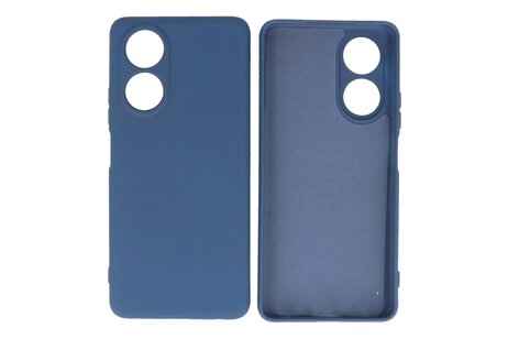 BAOHU Hoesje Geschikt voor de OPPO A78 4G - Fashion Backcover Hoesje - Colorful Telefoonhoesje - Navy