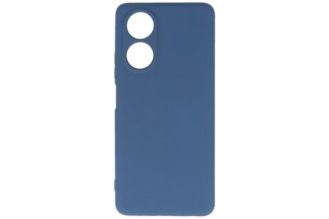 BAOHU Hoesje Geschikt voor de OPPO A78 4G - Fashion Backcover Hoesje - Colorful Telefoonhoesje - Navy