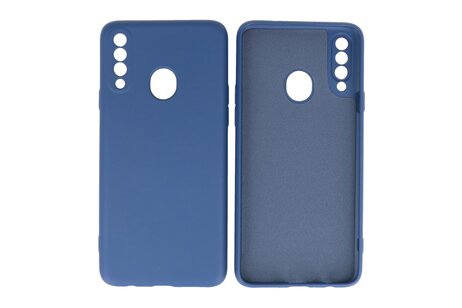 BAOHU Hoesje Geschikt voor de Samsung Galaxy A20s - Fashion Color Backcover Telefoonhoesje - Navy