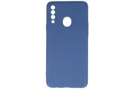 BAOHU Hoesje Geschikt voor de Samsung Galaxy A20s - Fashion Color Backcover Telefoonhoesje - Navy