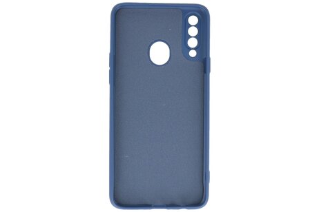 BAOHU Hoesje Geschikt voor de Samsung Galaxy A20s - Fashion Color Backcover Telefoonhoesje - Navy
