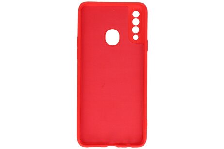 BAOHU Hoesje Geschikt voor de Samsung Galaxy A20s - Fashion Color Backcover Telefoonhoesje - Rood