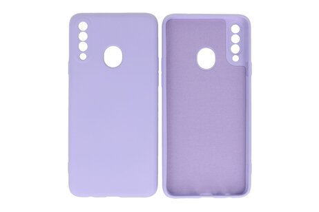 BAOHU Hoesje Geschikt voor de Samsung Galaxy A20s - Fashion Color Backcover Telefoonhoesje - Paars