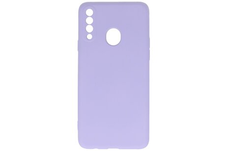 BAOHU Hoesje Geschikt voor de Samsung Galaxy A20s - Fashion Color Backcover Telefoonhoesje - Paars