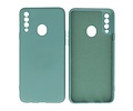 BAOHU Hoesje Geschikt voor de Samsung Galaxy A20s - Fashion Color Backcover Telefoonhoesje - Donker Groen