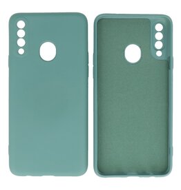 BAOHU Samsung Galaxy A20s Hoesje Fashion Backcover Telefoonhoesje Donker Groen