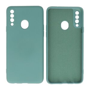 BAOHU Hoesje Geschikt voor de Samsung Galaxy A20s - Fashion Color Backcover Telefoonhoesje - Donker Groen
