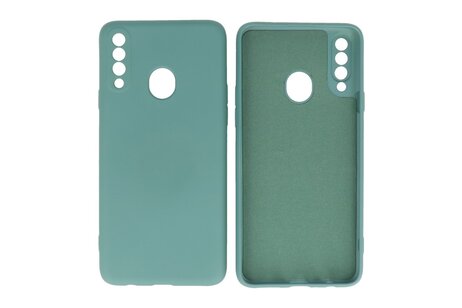 BAOHU Hoesje Geschikt voor de Samsung Galaxy A20s - Fashion Color Backcover Telefoonhoesje - Donker Groen