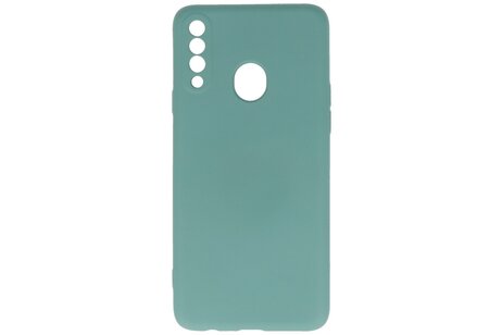 BAOHU Hoesje Geschikt voor de Samsung Galaxy A20s - Fashion Color Backcover Telefoonhoesje - Donker Groen