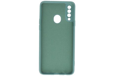 BAOHU Hoesje Geschikt voor de Samsung Galaxy A20s - Fashion Color Backcover Telefoonhoesje - Donker Groen