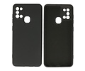 BAOHU Hoesje Geschikt voor de Samsung Galaxy A21s - Fashion Color Backcover Telefoonhoesje - Zwart