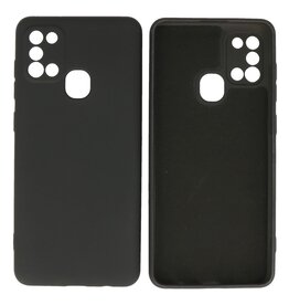 BAOHU Samsung Galaxy A21s Hoesje Fashion Backcover Telefoonhoesje Zwart