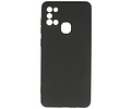 BAOHU Hoesje Geschikt voor de Samsung Galaxy A21s - Fashion Color Backcover Telefoonhoesje - Zwart