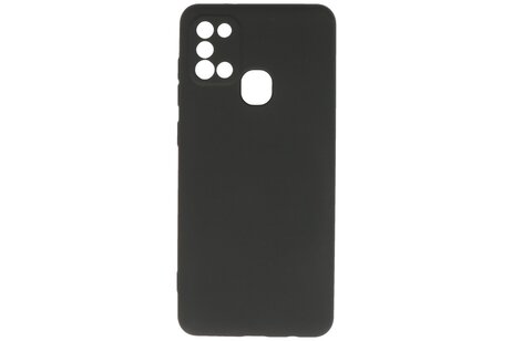 BAOHU Hoesje Geschikt voor de Samsung Galaxy A21s - Fashion Color Backcover Telefoonhoesje - Zwart