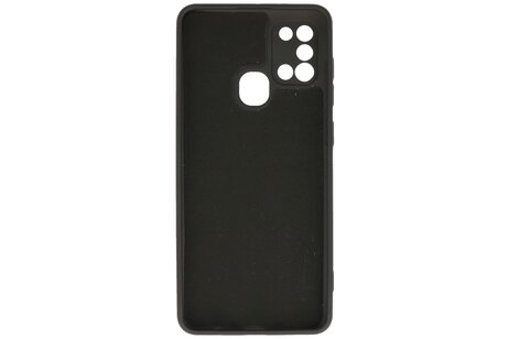 BAOHU Hoesje Geschikt voor de Samsung Galaxy A21s - Fashion Color Backcover Telefoonhoesje - Zwart